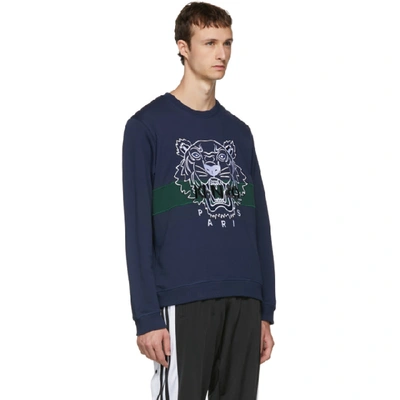 Shop Kenzo Navy Urban Tiger Sweatshirt In 78 Ink