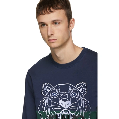 Shop Kenzo Navy Urban Tiger Sweatshirt In 78 Ink