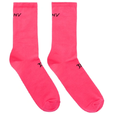 Shop Misbhv Pink Logo Socks