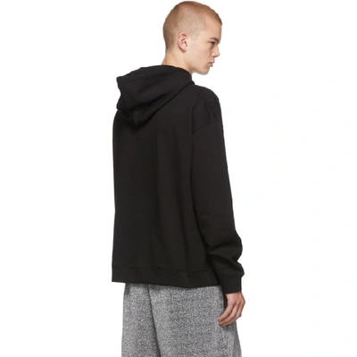 Shop Raf Simons Black Burning Down Hoodie In 00099 Black