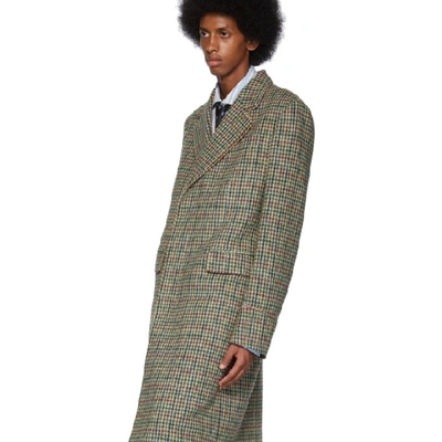 Shop Gucci Multicolor Houndstooth Garden Coat In 9102 White