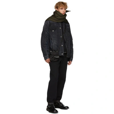 Shop Sacai Black Denim Jacket In 001 Black