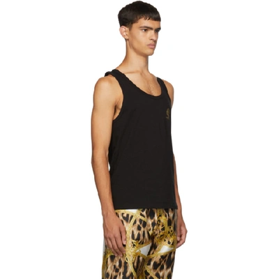 Shop Versace Underwear Black Medusa Tank Top In A008 Black