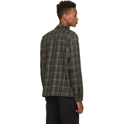 Shop Saturdays Surf Nyc Saturdays Nyc Black And Yellow Plaid Joseph Shirt In Grnylwpld