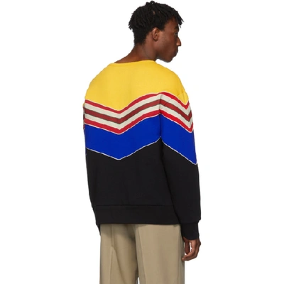 Shop Gucci Black V-neck Sweatshirt In 1074 Black
