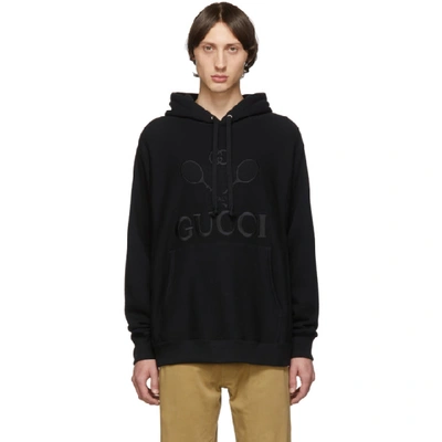 Shop Gucci Black Tennis Club Hoodie