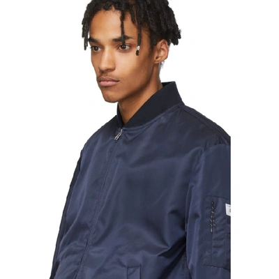 Shop Kenzo Navy Two-in-one Blouson Jacket In 76 Navyblue