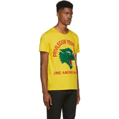 GUCCI 黄色“PRIVILEGIUM PERFECTUUM”美洲豹 T 恤