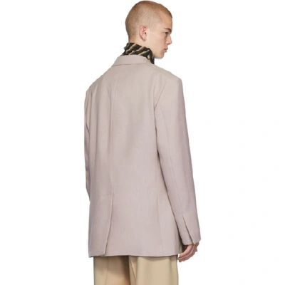 Shop Raf Simons Purple Fitted Double Breasted Blazer In 00056 Ltvio