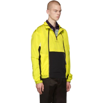 Shop Givenchy Yellow Zippered Windbreaker Jacket In 730 Brgtylw