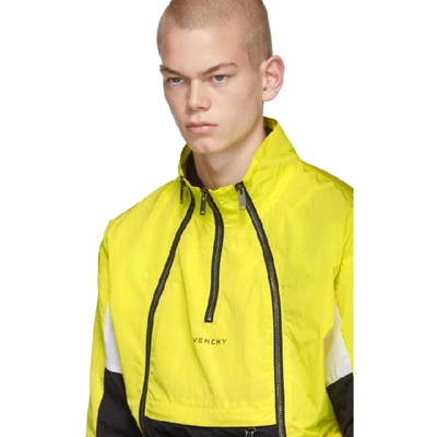 Shop Givenchy Yellow Zippered Windbreaker Jacket In 730 Brgtylw