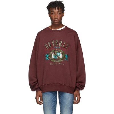 Shop Amiri Burgundy Beverly Hills Sweatshirt