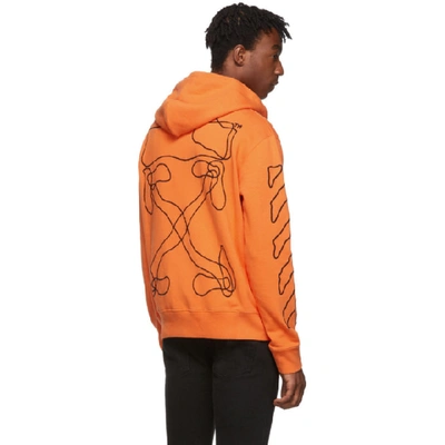 Off-white Men's Abstract Arrows Double-zip Hoodie Sweatshirt In Orange |  ModeSens