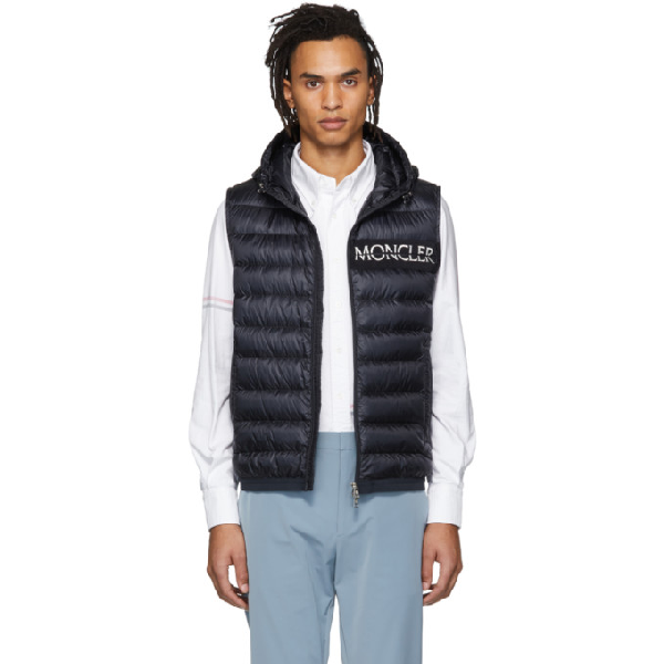 moncler gilet navy