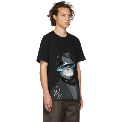 Shop Valentino Black Undercover Edition V Face Ufo Print T-shirt In Dh7 – Nero/