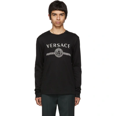 Shop Versace Black Medusa Logo T-shirt In A008 Black