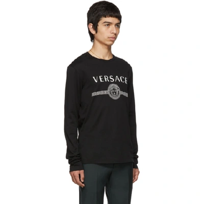 Shop Versace Black Medusa Logo T-shirt In A008 Black