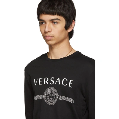 Shop Versace Black Medusa Logo T-shirt In A008 Black