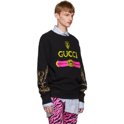 Shop Gucci Black Beaded Sweatshirt In 1082 Black