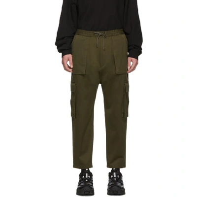 Shop Juunj Juun.j Khaki Tapered Cargo Pants In H Khaki