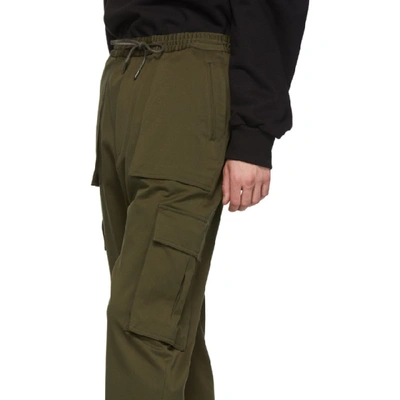 Shop Juunj Juun.j Khaki Tapered Cargo Pants In H Khaki