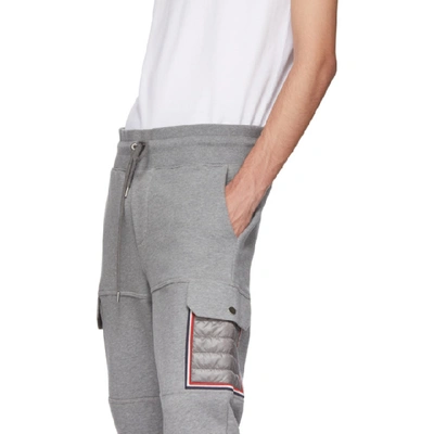 Shop Moncler Grey Tapered Cargo Sweatpants In 113-920.gry