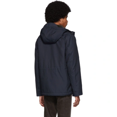 Shop Norse Projects Navy Cotton Nunk Cambric Jacket In 7004/ Dark