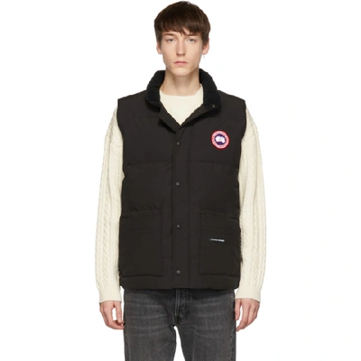 Shop Canada Goose Black Down Freestyle Crew Vest