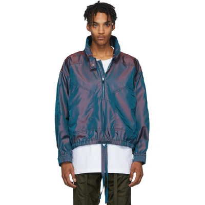 Fear Of God Lightweight Track Jacket Blue Iridescent In