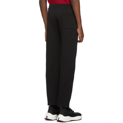 Shop Kenzo Black Tech Jacquard Lounge Pants In 99 Black