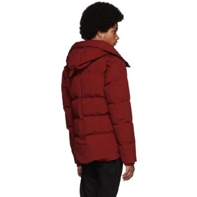 Shop Kenzo Red Down Quilted Puffer Jacket In 88 - Suede