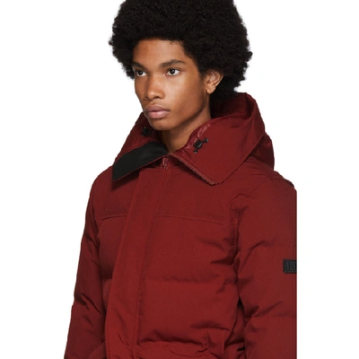 Shop Kenzo Red Down Quilted Puffer Jacket In 88 - Suede