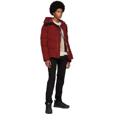 Shop Kenzo Red Down Quilted Puffer Jacket In 88 - Suede