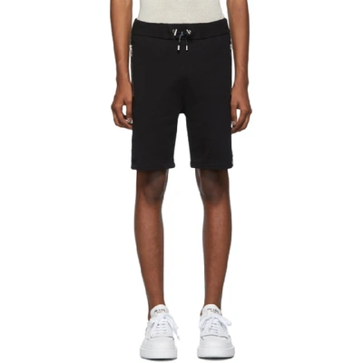 Shop Balmain Black Basketball Shorts In 0pa Noir