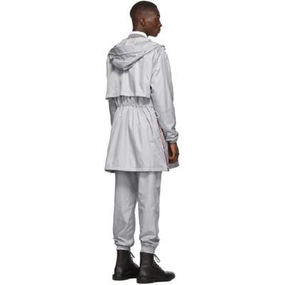 Shop Thom Browne Grey Ripstop Zip Up Parka In 055 Lt Gry