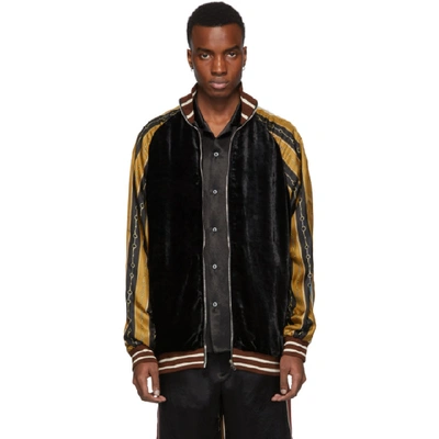 Gucci velvet hotsell bomber jacket