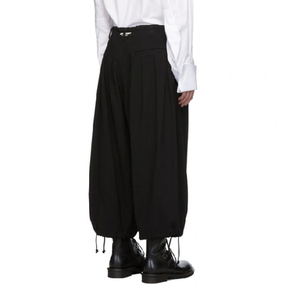 Shop Yohji Yamamoto Black Wide-leg Jeans