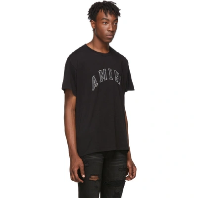 Shop Amiri Black College Logo T-shirt