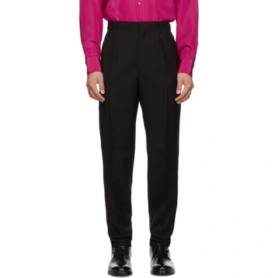 Shop Givenchy Black Slim Fit Trousers In 001-black