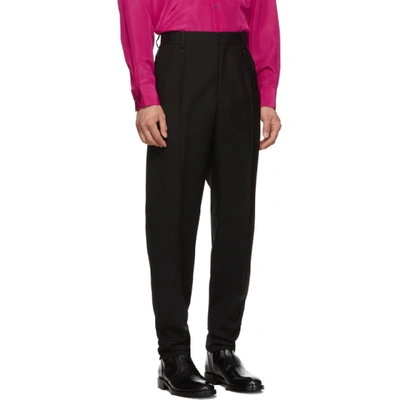 Shop Givenchy Black Slim Fit Trousers In 001-black