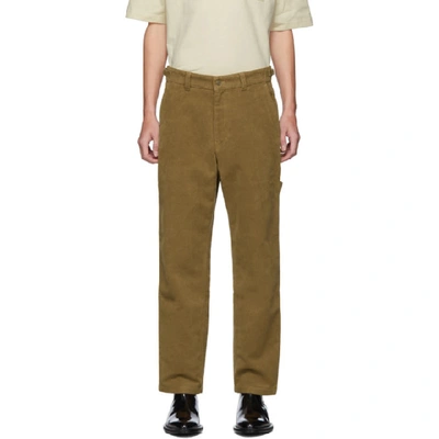 Shop Ami Alexandre Mattiussi Tan Worker Straight-fit Trousers In 280 Camel