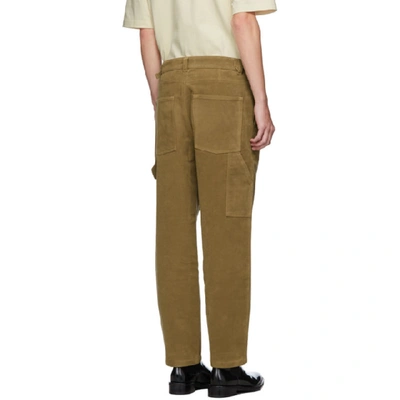 Shop Ami Alexandre Mattiussi Tan Worker Straight-fit Trousers In 280 Camel