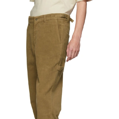 Shop Ami Alexandre Mattiussi Tan Worker Straight-fit Trousers In 280 Camel