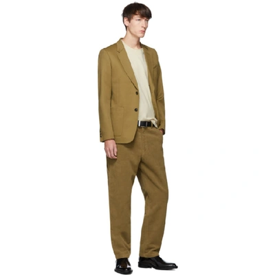Shop Ami Alexandre Mattiussi Tan Worker Straight-fit Trousers In 280 Camel