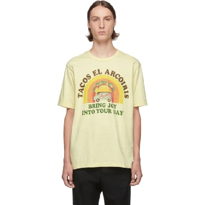 Shop Junya Watanabe Yellow Graphic T-shirt In 2 Yellow