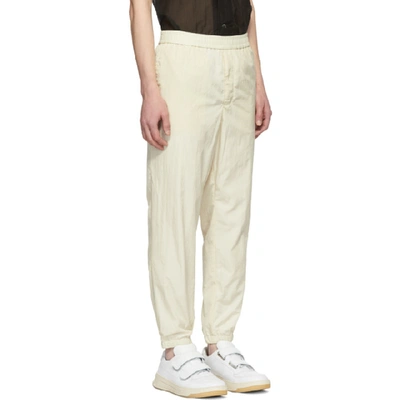 Shop Ami Alexandre Mattiussi Off-white Jogging Lounge Pants In 150 Ecru