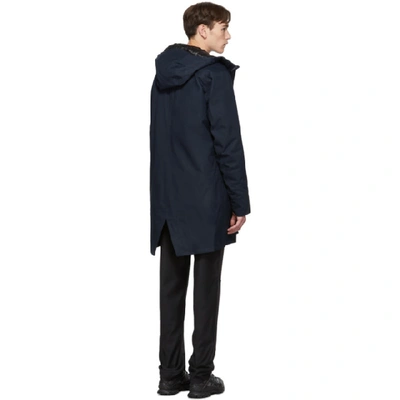 Shop Veilance Navy Down Monitor Coat In Dark Navy Fill: 90% Goose Down, 10% Feather.