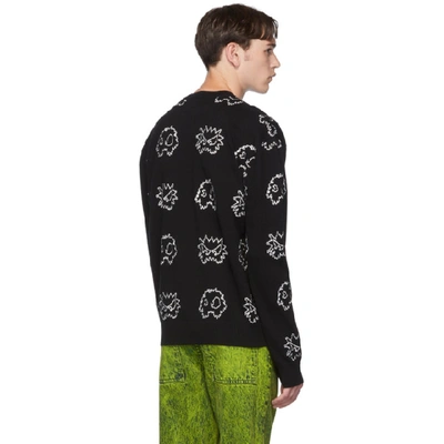 Shop Mcq By Alexander Mcqueen Mcq Alexander Mcqueen Black Monsters Sweatshirt In 1000 Drkblk