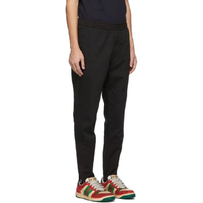 Shop Gucci Black Military Drill Trousers In 1000 Black