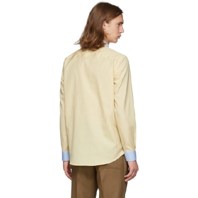 Shop Burberry Beige Contral Collar Shirt In Buttermilk